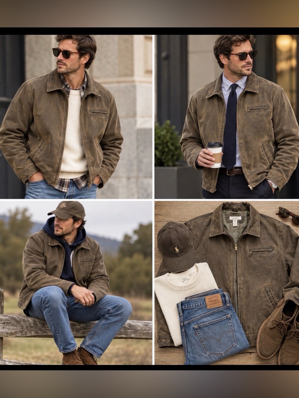 Sundance Brown Waxed Cotton Canvas Bomber Jacket size XXL price firm!